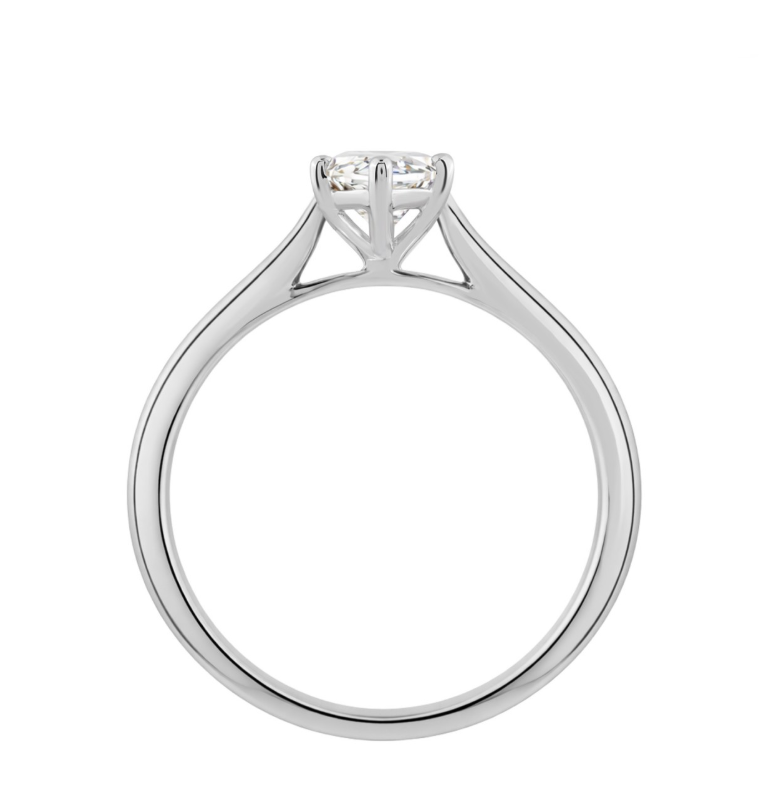 1CT Certified Marquise Lab-Grown Diamond Solitaire Engagement Ring 14K White Gold ( Color F-G, Clarity Vs1/Vs2 )