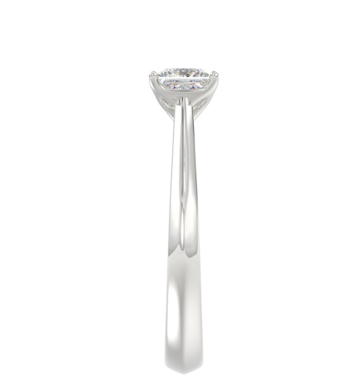 1CT Certified Princess Lab-Grown Diamond Solitaire Engagement Ring 14K White Gold ( Color F-G, Clarity Vs1/Vs2 )
