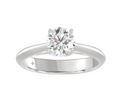 1CT Certified Round Lab-Grown Diamond  Solitaire Engagement Ring 14K White Gold ( Color F-G, Clarity Vs1/Vs2 )