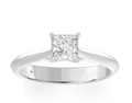 1CT Certified Princess Lab-Grown Diamond Solitaire Engagement Ring 14K White Gold ( Color F-G, Clarity Vs1/Vs2 )