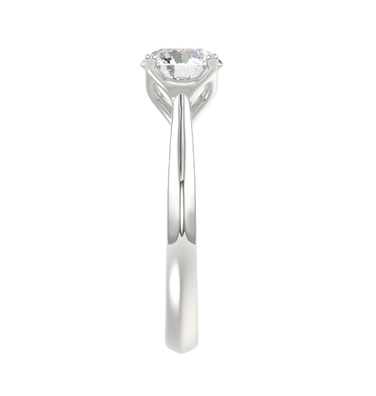 2CT Certified Round Lab-Grown Diamond Solitaire Engagement Ring 14K White Gold ( Color F-G, Clarity Vs1/Vs2 )