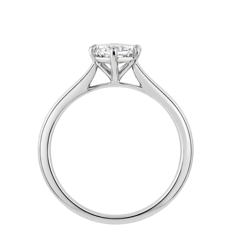2CT Certified Marquise Lab-Grown Diamond Solitaire Engagement Ring 14K White Gold ( Color F-G, Clarity Vs1/Vs2 )
