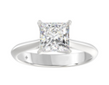 2CT Certified Princess Lab-Grown Diamond Solitaire Engagement Ring 14K White Gold ( Color F-G, Clarity Vs1/Vs2 )