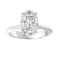 3CT Certified Oval Lab-Grown Diamond Solitaire Engagement Ring 14K White Gold ( Color F-G, Clarity Vs1/Vs2 )