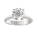 3CT Certified Round Lab-Grown Diamond Solitaire Engagement Ring 14K White Gold ( Color F-G, Clarity Vs1/Vs2 )