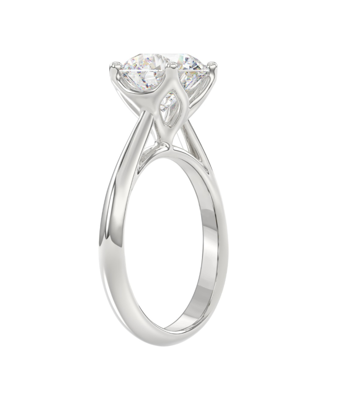3CT Certified Round Lab-Grown Diamond Solitaire Engagement Ring 14K White Gold ( Color F-G, Clarity Vs1/Vs2 )