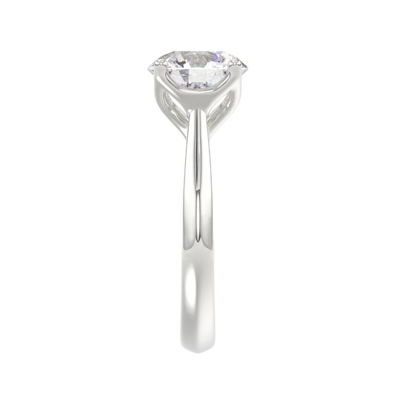 3CT Certified Round Lab-Grown Diamond Solitaire Engagement Ring 14K White Gold ( Color F-G, Clarity Vs1/Vs2 )