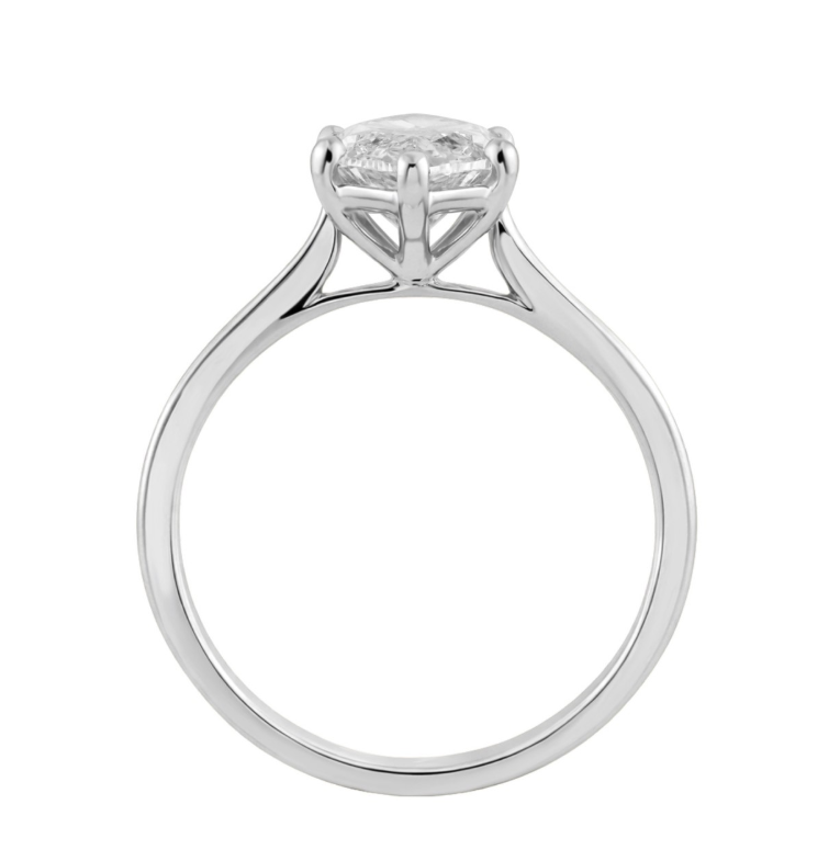 3CT Certified Marquise Lab-Grown Diamond Solitaire Engagement Ring 14K White Gold ( Color F-G, Clarity Vs1/Vs2 )