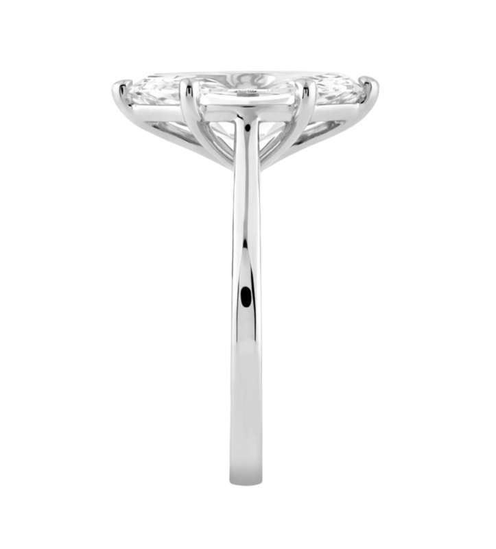 3CT Certified Marquise Lab-Grown Diamond Solitaire Engagement Ring 14K White Gold ( Color F-G, Clarity Vs1/Vs2 )