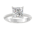 3CT Certified Princess Lab-Grown Diamond Solitaire Engagement Ring 14K White Gold ( Color F-G, Clarity Vs1/Vs2 )